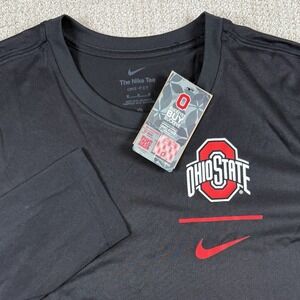 NWT Nike Dri-Fit Men's Medium Ohio State Black Long Sleeve Performance Shirt